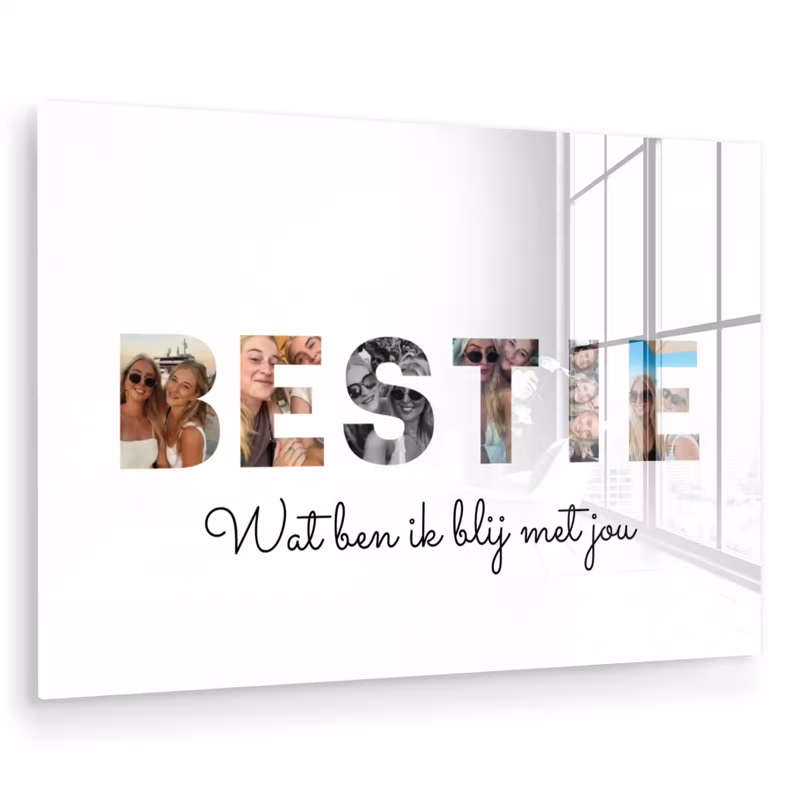 Gepersonaliseerd glas schilderij - Bestie - Lettercollage — 1