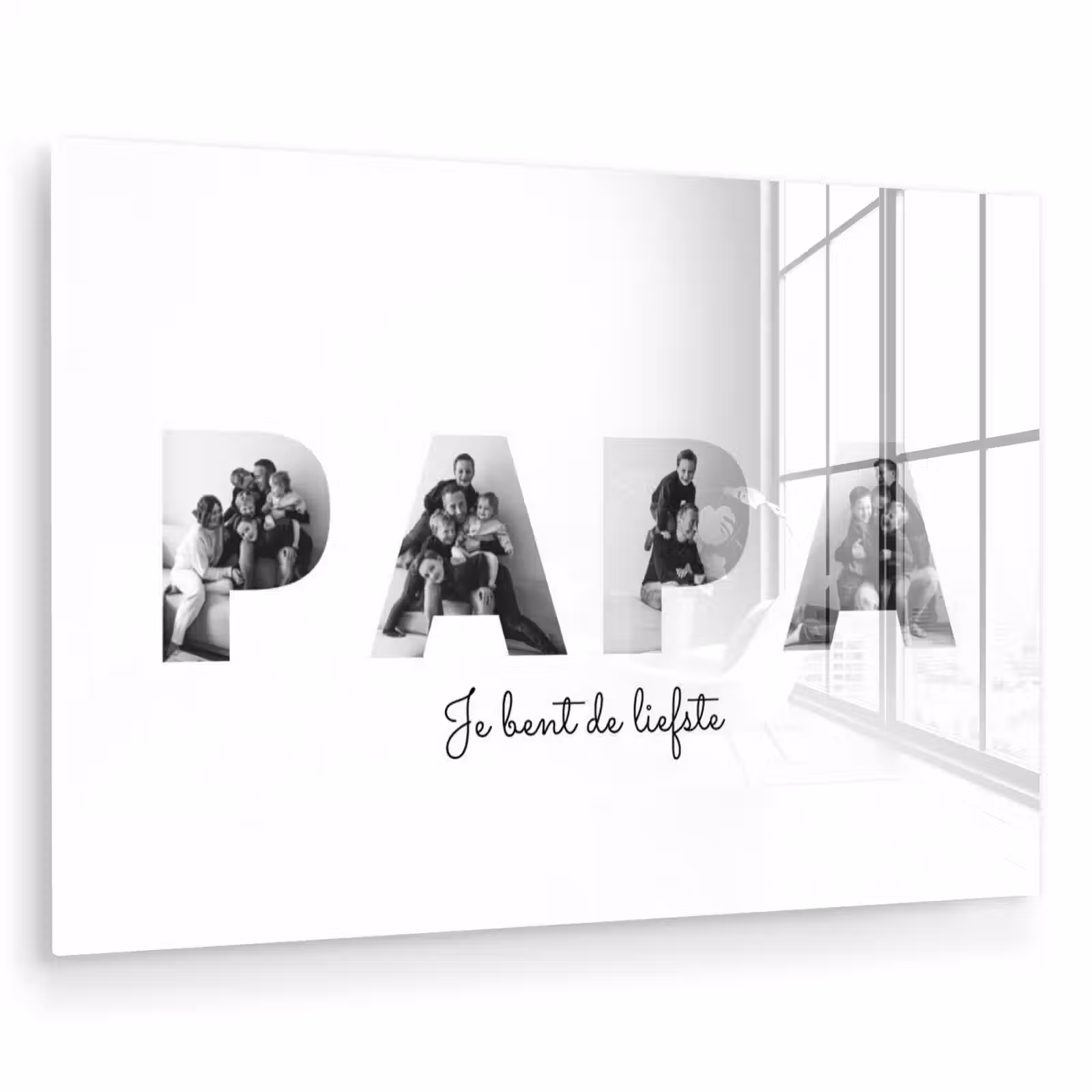 Gepersonaliseerd glas schilderij - Papa - Lettercollage — 1