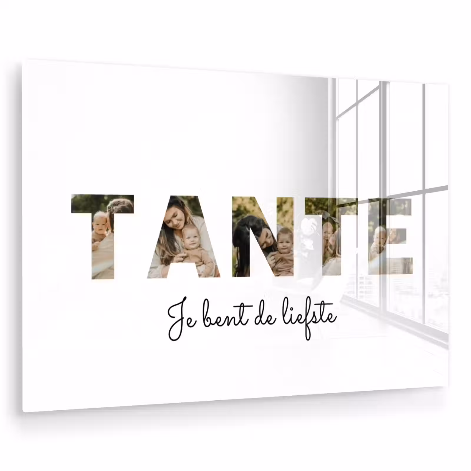 Gepersonaliseerd glas schilderij - Tante - Lettercollage — 1