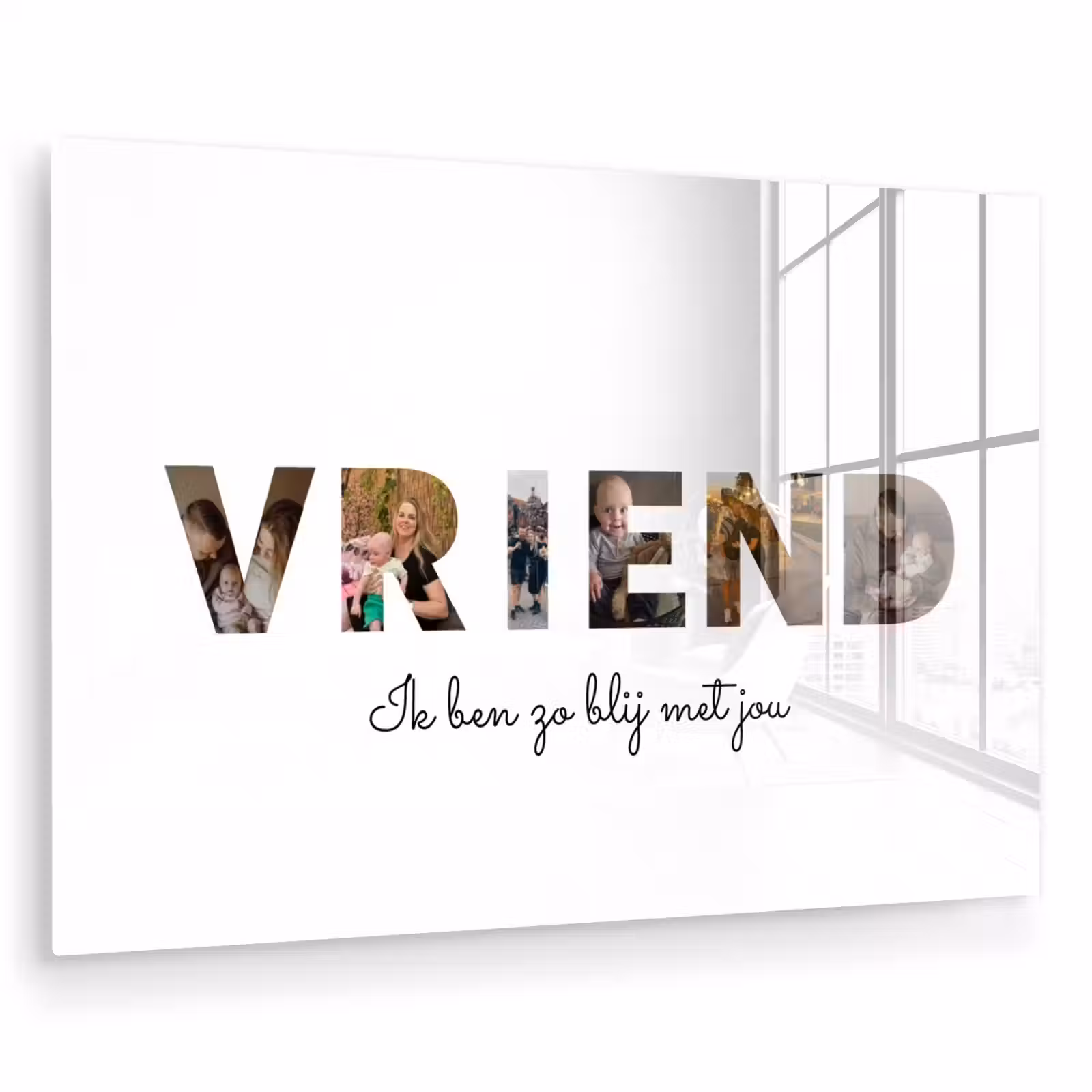 Gepersonaliseerd glas schilderij - Vriend - Lettercollage — 1