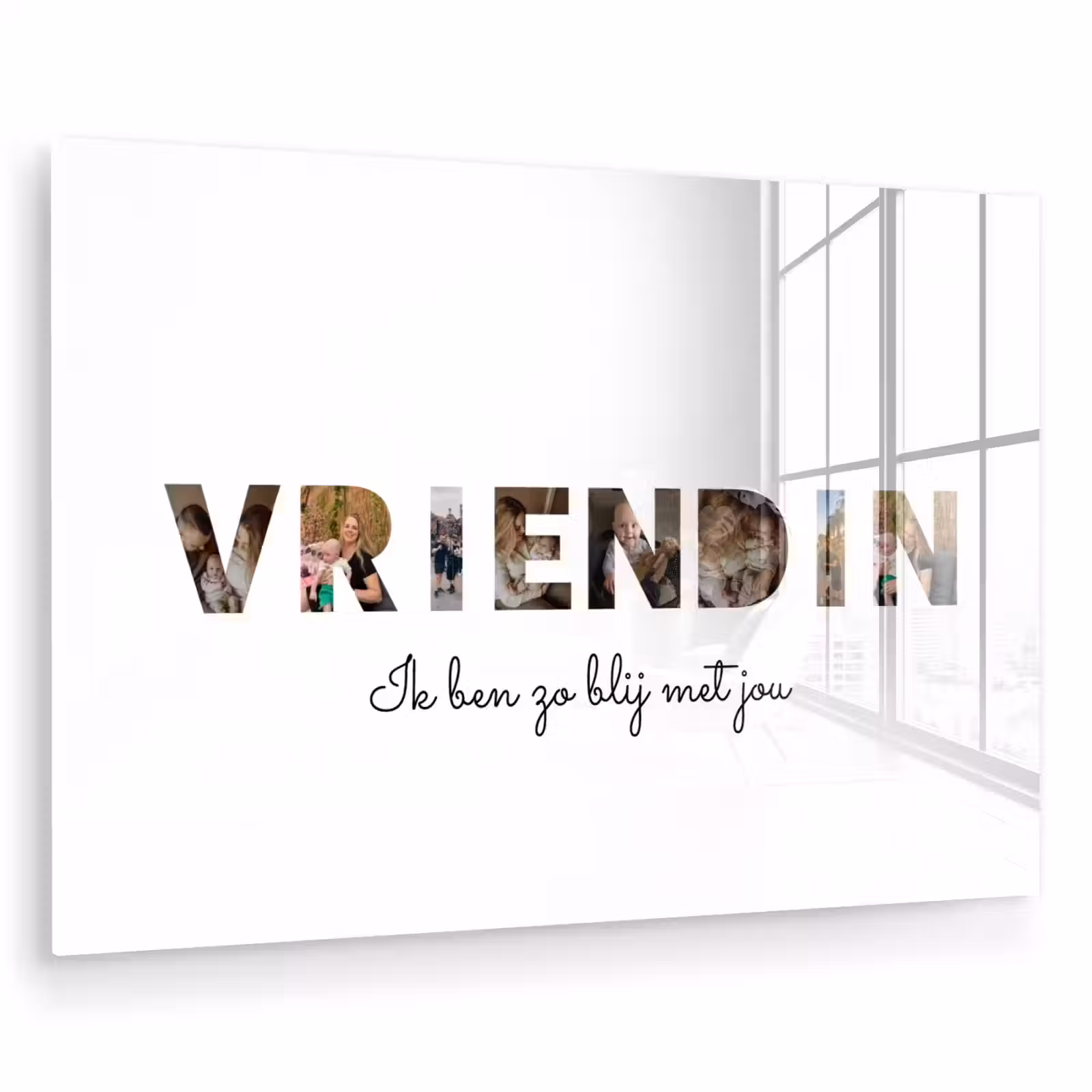 Gepersonaliseerd glas schilderij - Vriendin - Lettercollage — 1