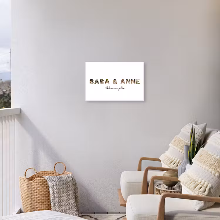 Gepersonaliseerd buiten canvas - Baba & Anne - Lettercollage — 4