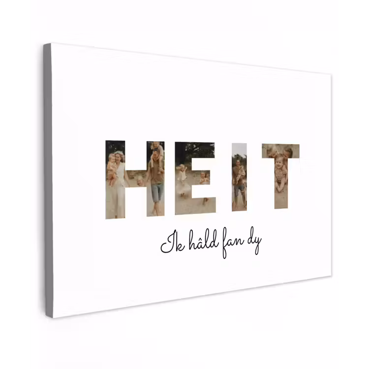 Gepersonaliseerd buiten canvas - Heit - Lettercollage — 1