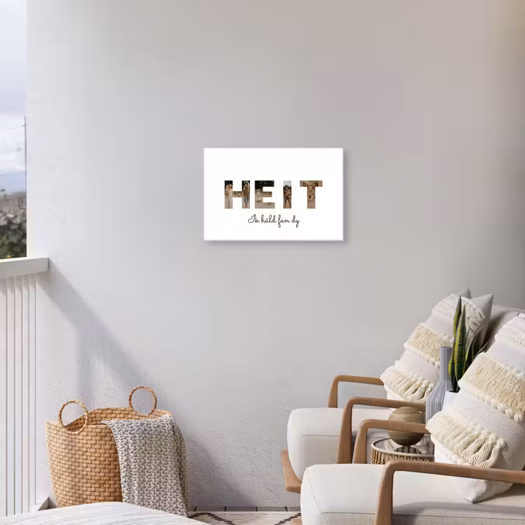 Gepersonaliseerd buiten canvas - Heit - Lettercollage — 4