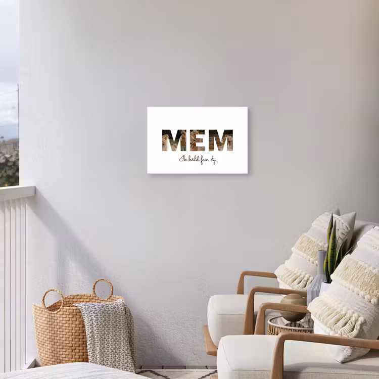 Gepersonaliseerd buiten canvas - Mem - Lettercollage — 4