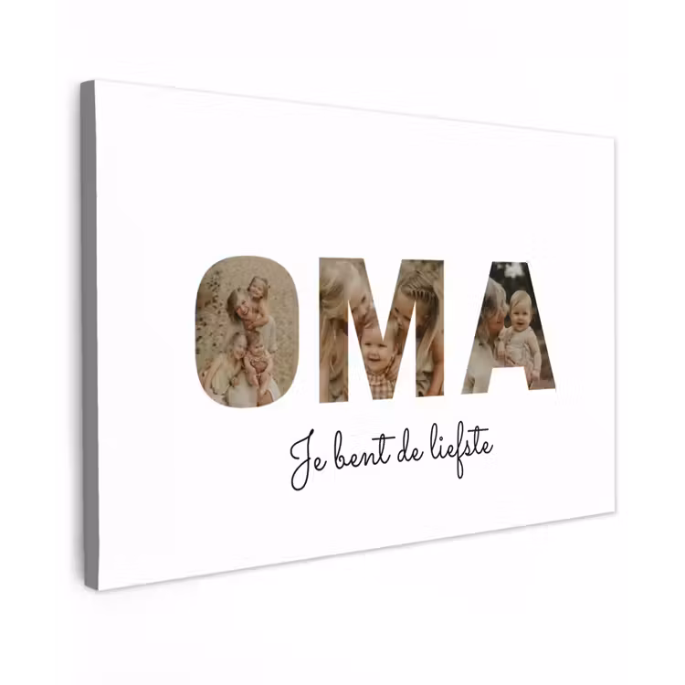 Gepersonaliseerd buiten canvas - Oma - Lettercollage — 1