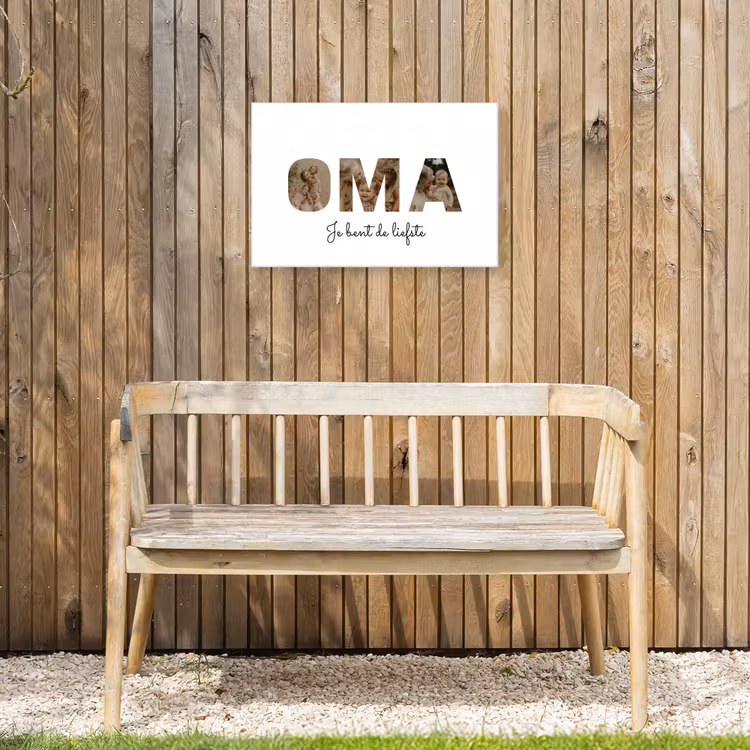 Gepersonaliseerd buiten canvas - Oma - Lettercollage — 3