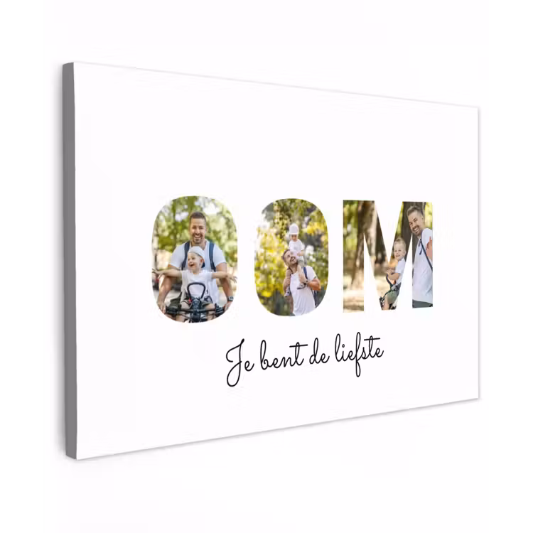 Gepersonaliseerd buiten canvas - Oom - Lettercollage — 1