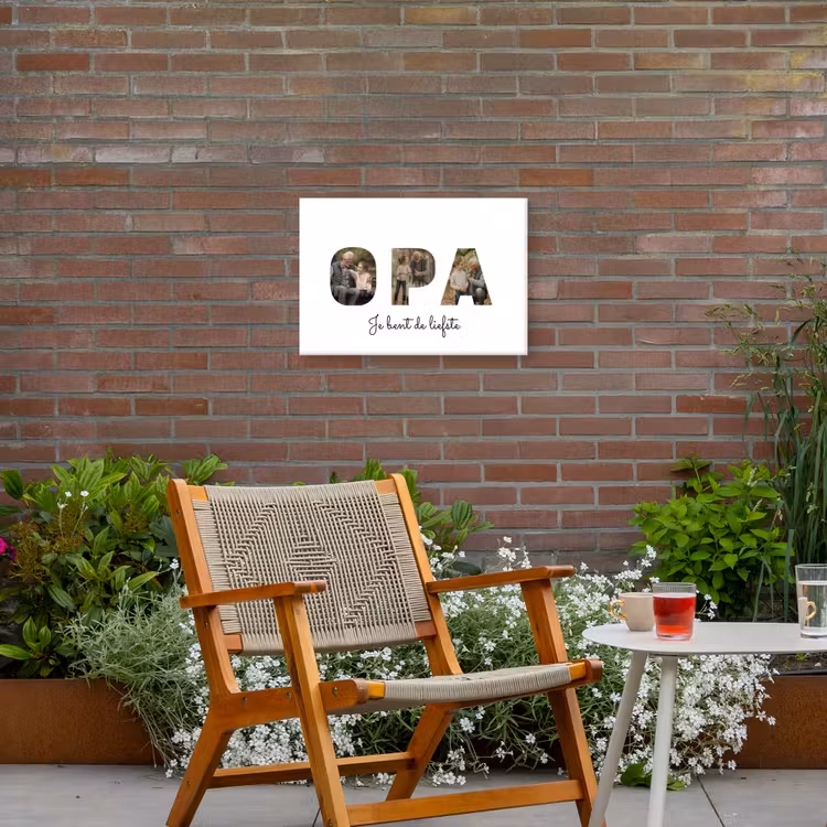 Gepersonaliseerd buiten canvas - Opa - Lettercollage — 2