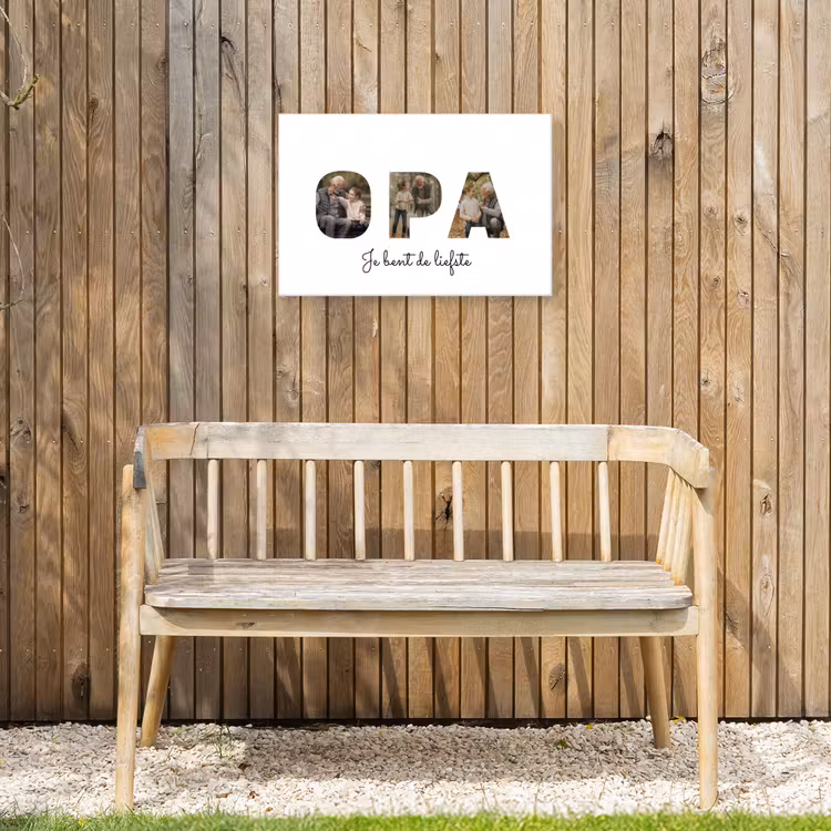 Gepersonaliseerd buiten canvas - Opa - Lettercollage — 3
