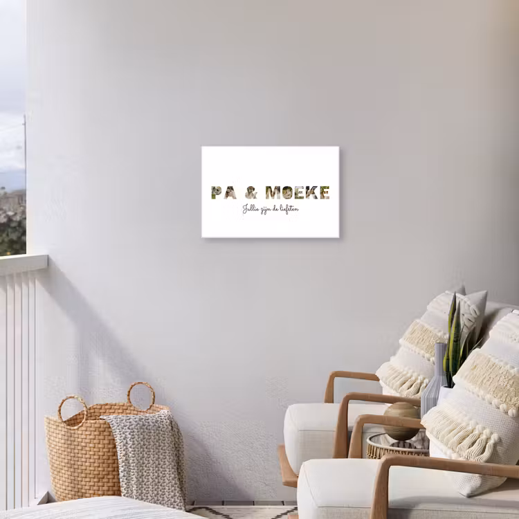Gepersonaliseerd buiten canvas - Pa & Moeke - Lettercollage — 4