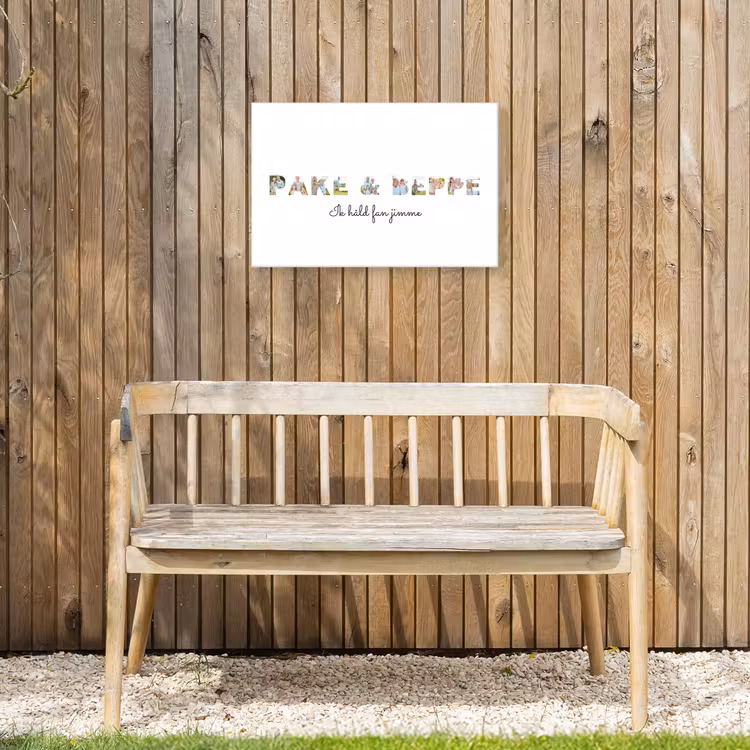 Gepersonaliseerd buiten canvas - Pake & Beppe - Lettercollage — 3