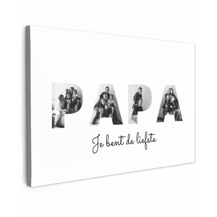 Gepersonaliseerd buiten canvas - Papa - Lettercollage — 1