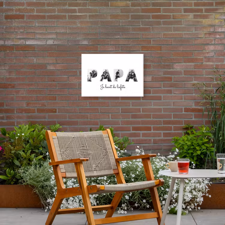 Gepersonaliseerd buiten canvas - Papa - Lettercollage — 2