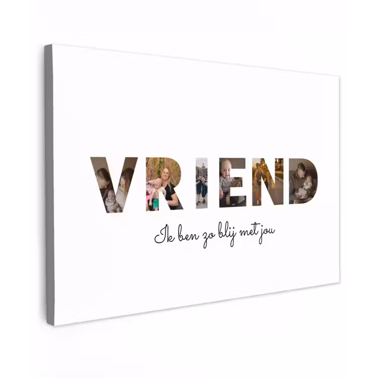 Gepersonaliseerd buiten canvas - Vriend - Lettercollage — 1