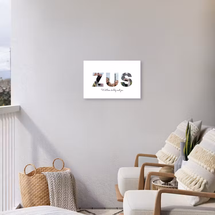 Gepersonaliseerd buiten canvas - Zus - Lettercollage — 4