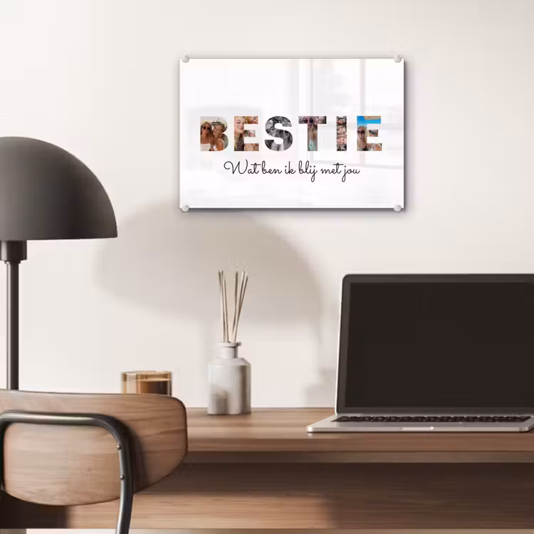 Gepersonaliseerd glas schilderij - Bestie - Lettercollage — 7