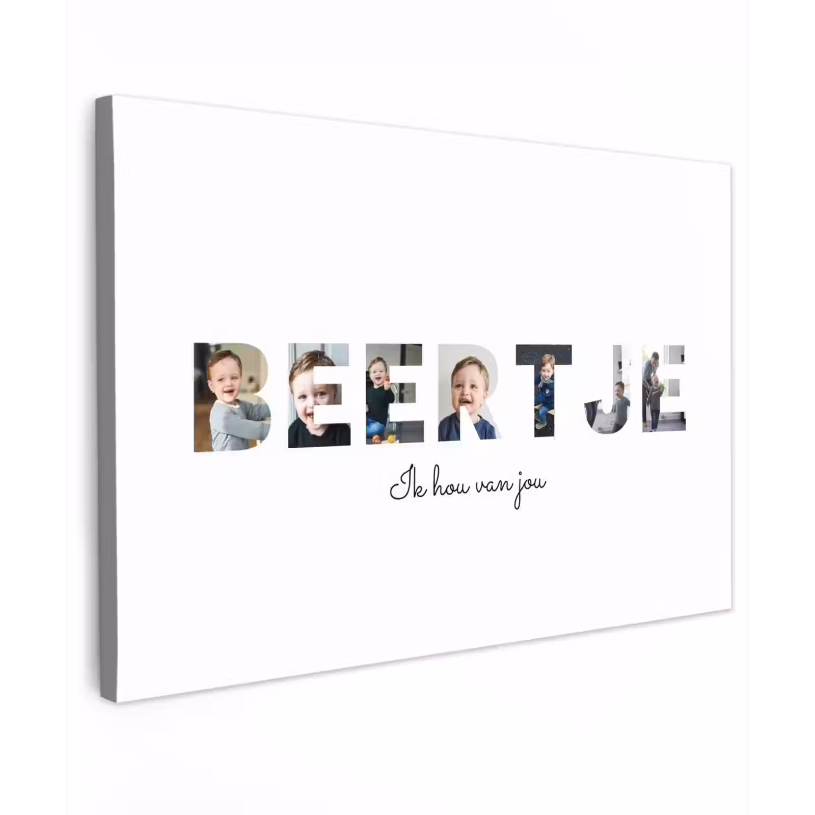 Gepersonaliseerd buiten canvas - Beertje - Lettercollage — 1