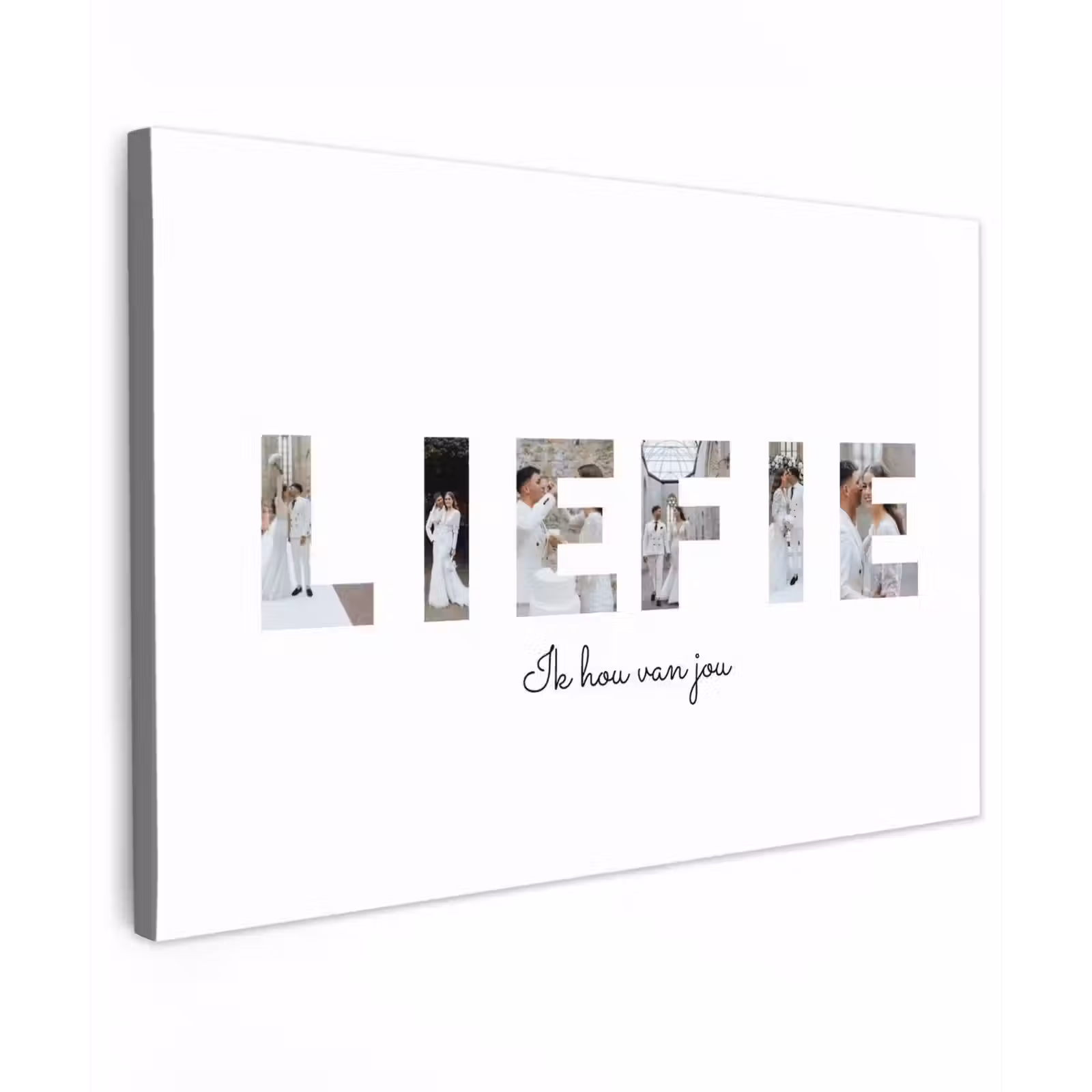 Gepersonaliseerd buiten canvas - Liefie - Lettercollage — 1