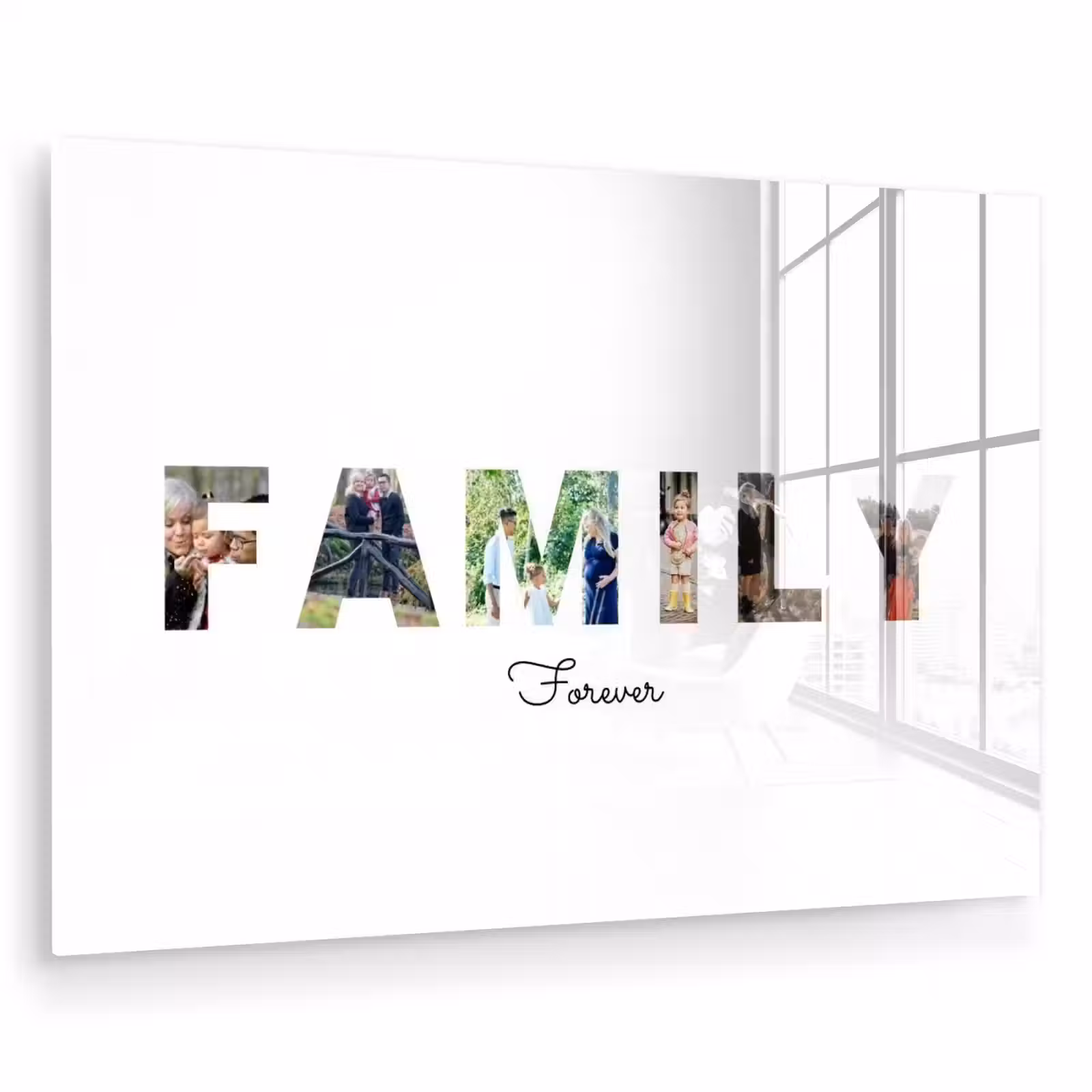 Gepersonaliseerd glas schilderij - Family - Lettercollage — 1