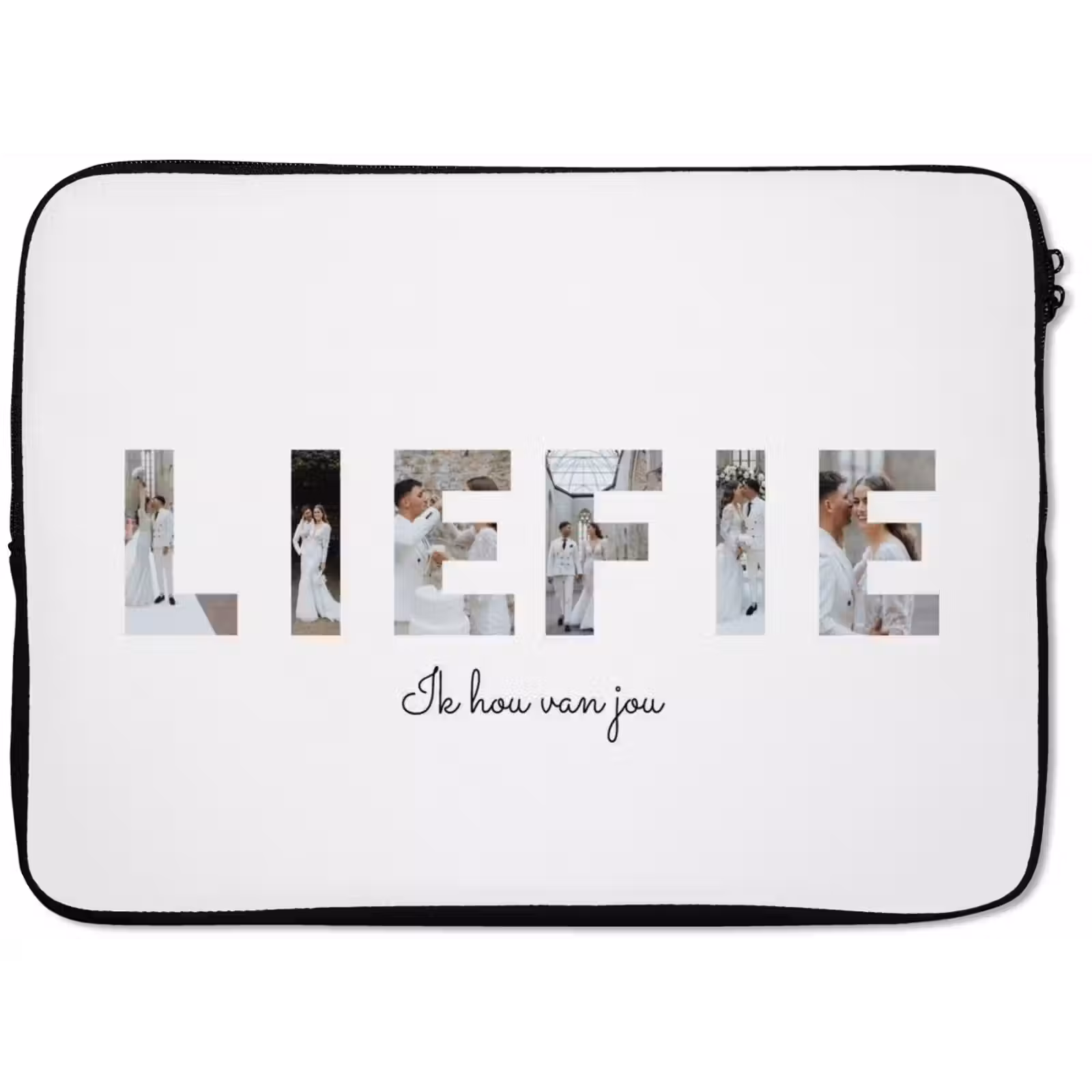 Gepersonaliseerde laptophoes - Liefie - Lettercollage — 1