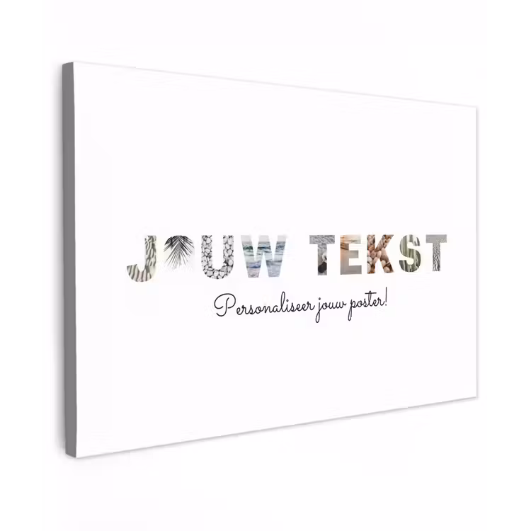 Gepersonaliseerd buiten canvas - Jouw Tekst - Lettercollage — 1