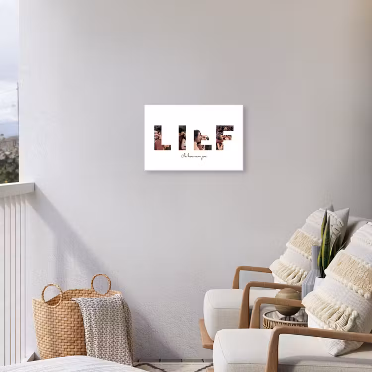 Gepersonaliseerd buiten canvas - Lief - Lettercollage — 4