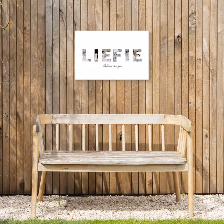 Gepersonaliseerd buiten canvas - Liefie - Lettercollage — 3