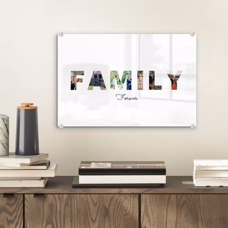 Gepersonaliseerd glas schilderij - Family - Lettercollage — 2