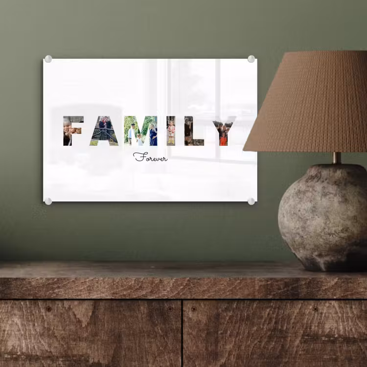 Gepersonaliseerd glas schilderij - Family - Lettercollage — 4