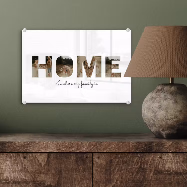 Gepersonaliseerd glas schilderij - Home - Lettercollage — 4