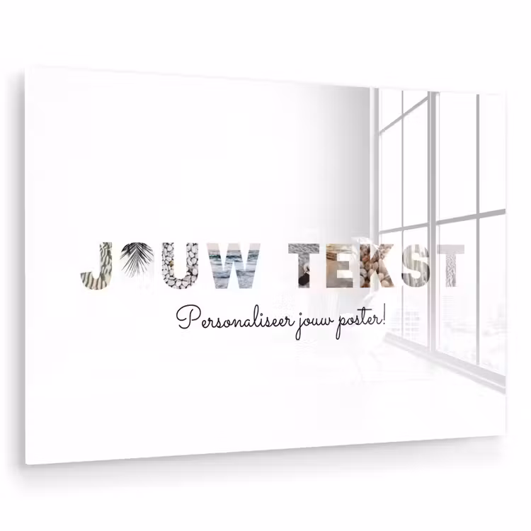 Gepersonaliseerd glas schilderij - Jouw Tekst - Lettercollage — 1