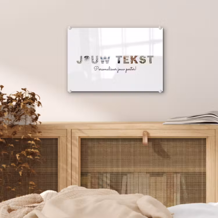 Gepersonaliseerd glas schilderij - Jouw Tekst - Lettercollage — 5