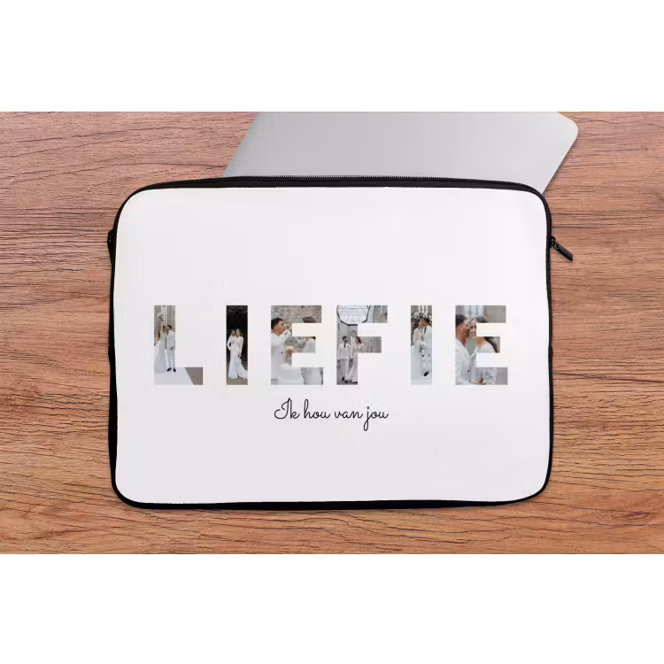 Gepersonaliseerde laptophoes - Liefie - Lettercollage — 2