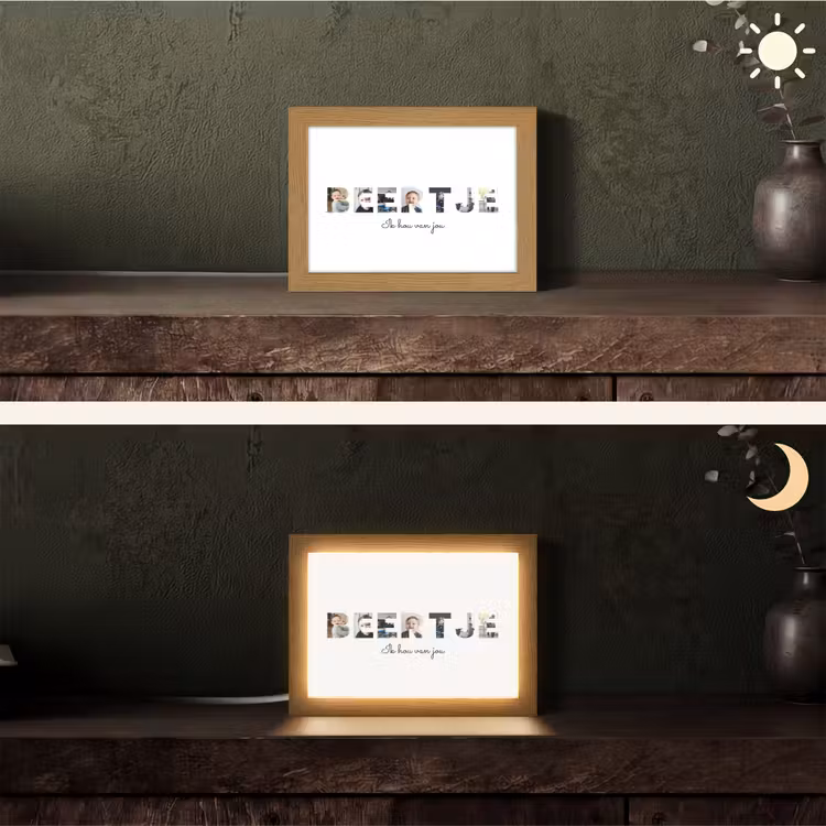 Gepersonaliseerde Lightbox - Beertje - Lettercollage — 5