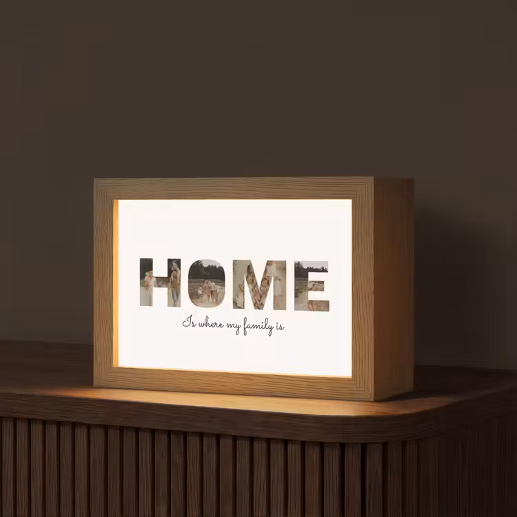 Gepersonaliseerde tafellamp - Home - Lettercollage — 1