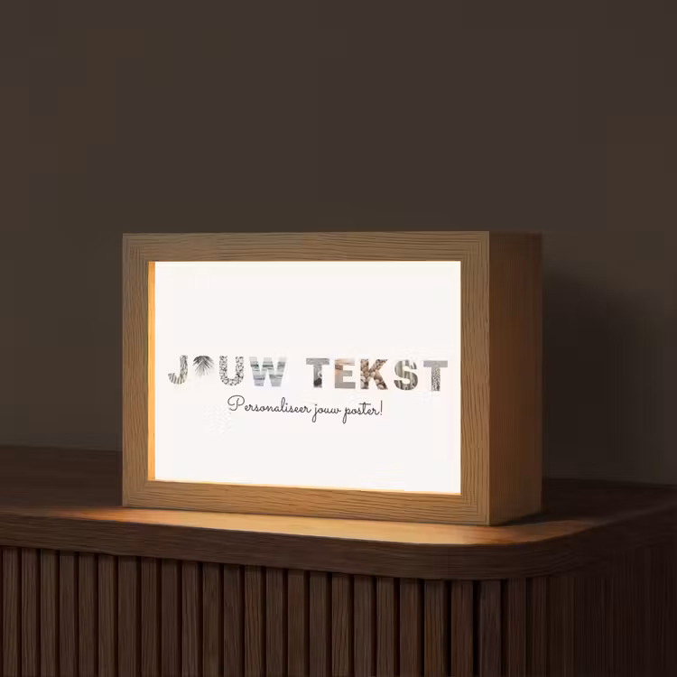 Gepersonaliseerde tafellamp - Jouw Tekst - Lettercollage — 1