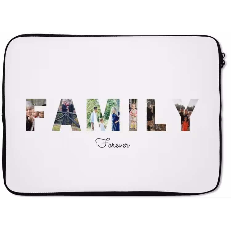 Gepersonaliseerde laptophoes - Family - Lettercollage — 1