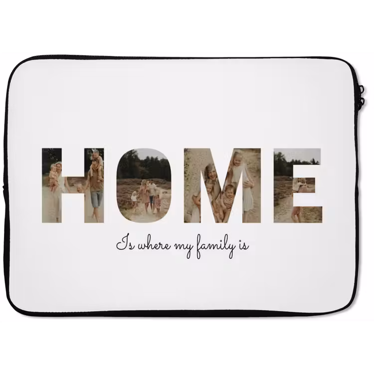 Gepersonaliseerde laptophoes - Home - Lettercollage — 1