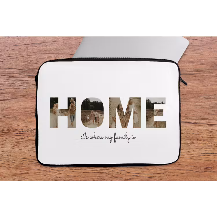 Gepersonaliseerde laptophoes - Home - Lettercollage — 2