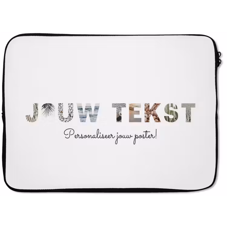 Gepersonaliseerde laptophoes - Jouw Tekst - Lettercollage — 1