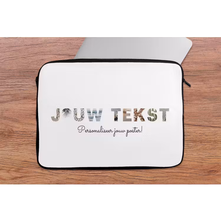 Gepersonaliseerde laptophoes - Jouw Tekst - Lettercollage — 2