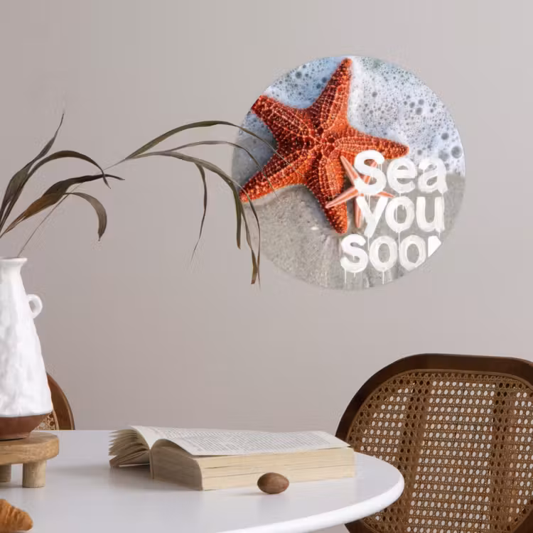 Behangcirkel - Sea you soon - Zeester - Zee — 4