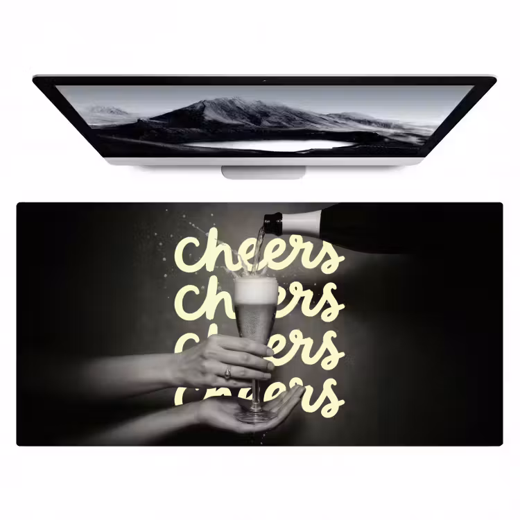Bureau onderlegger - Cheers Champagne Inschenken