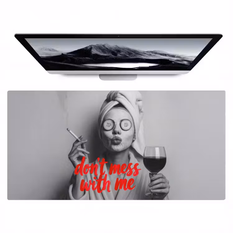 Bureau onderlegger - Don't mess with me vrouw gezichtsmasker