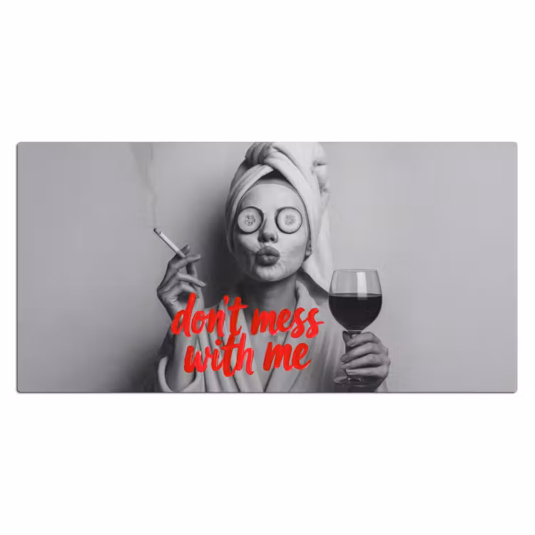 Bureau onderlegger - Don't mess with me vrouw gezichtsmasker — 2