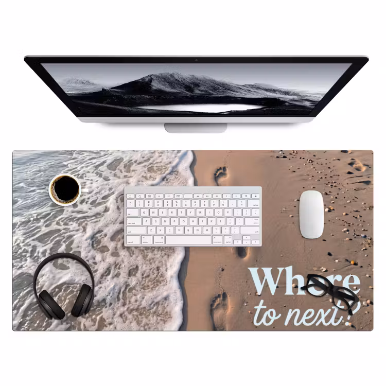 Bureau onderlegger - Where to next - Strand - Voetstappen — 4