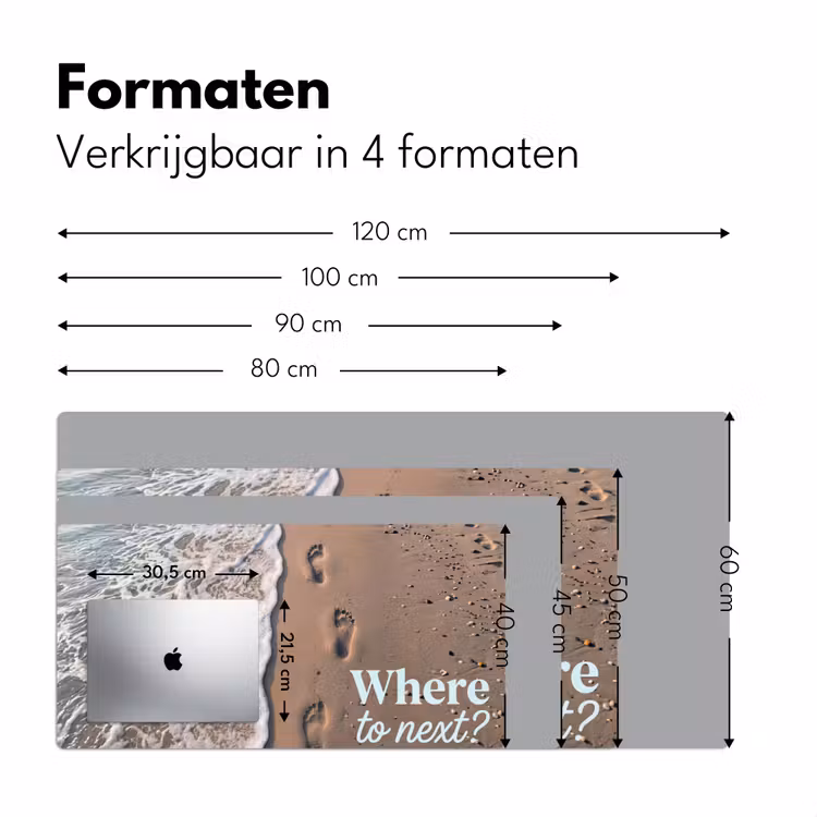 Bureau onderlegger - Where to next - Strand - Voetstappen — 8