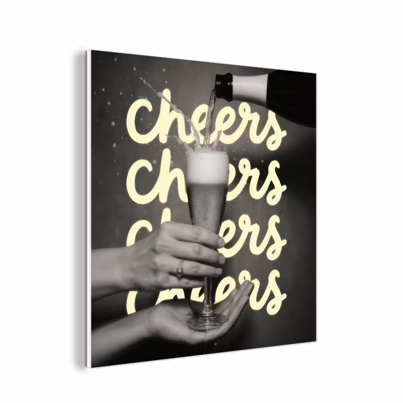 Forex - Cheers - Wijn - Zwart - Wit — 1