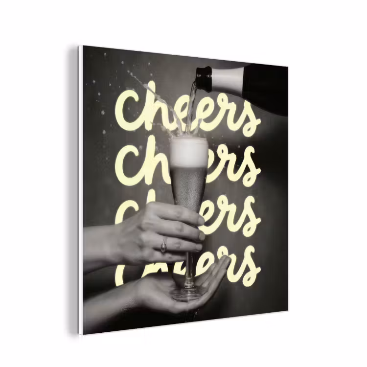 Forex - Cheers - Wijn - Zwart - Wit — 1